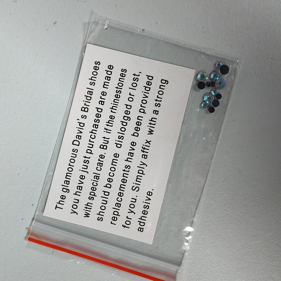 David's Bridal Illusion Toe Cap Crystal Embellished Ballet Flats 7.5 - Picture 12 of 12